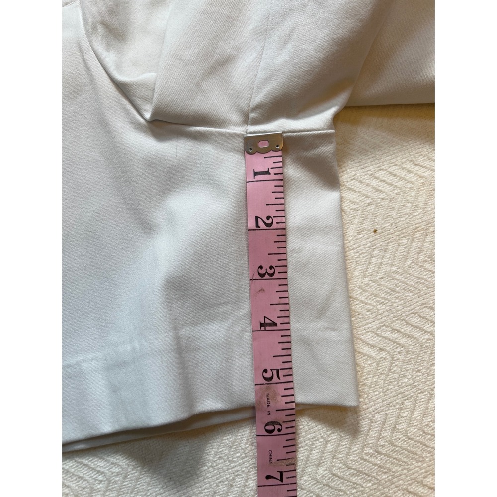 Spanx The Get Moving Shorts Womens Large White High Rise Pull On Pockets New - Picture 4 of 5